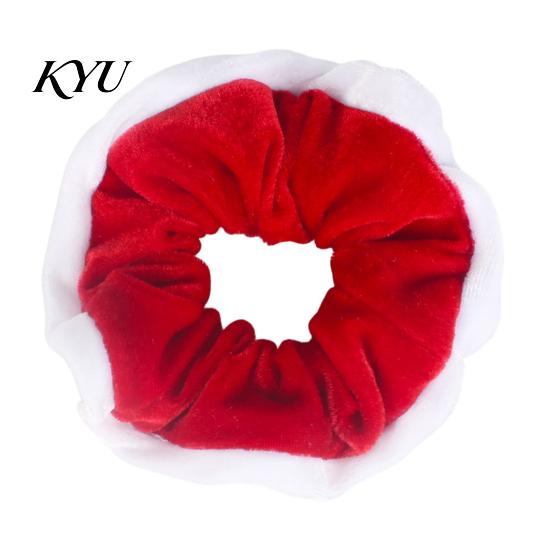 Matte Velvet Hair Scrunchies for Bun Christmas Scrunchies, Soft Elastic Ties Women Girls, Lightweight Party Styling Tools Contrast Color Ponytail