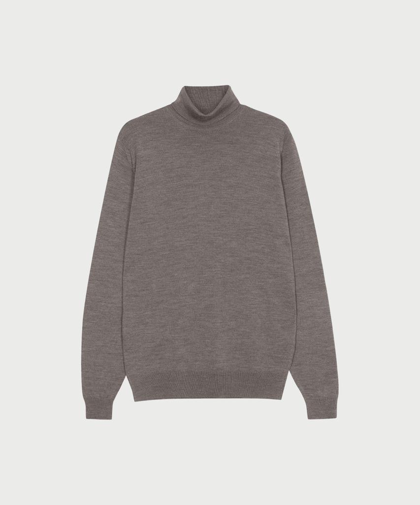 JOHN SMEDLEY Connell Extra Fine Merino Wool Standard Fit Roll-Neck Pullover Core 10 Colors (B Type)