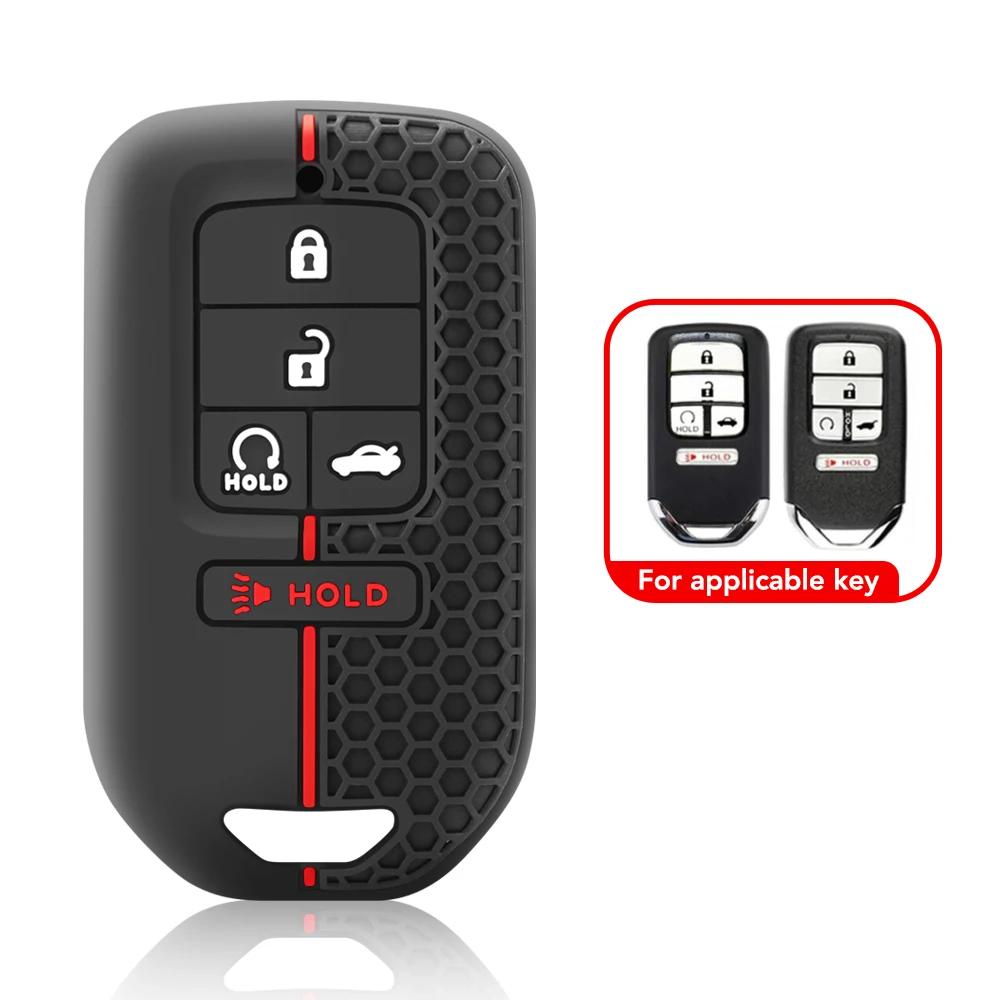 2/3/57 Buttons Silicone Remote Car Key Case for Honda Fit Odessey City Jazz XRV Venzel HRV CRV Accord Key Cover Car Accessories