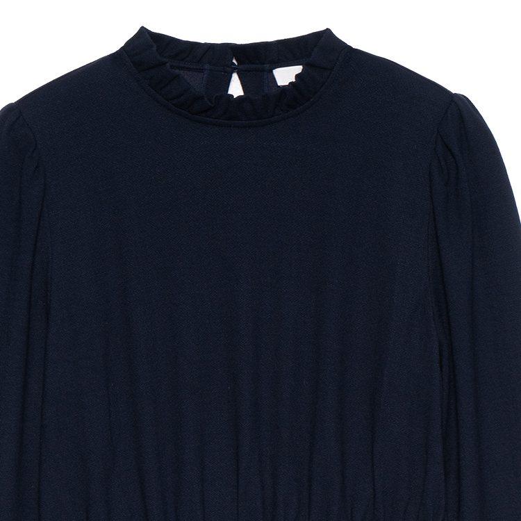 Coach Long Sleeved Dresses Women's Navy Crew Neck Moderate Mid Length C5493-NAV