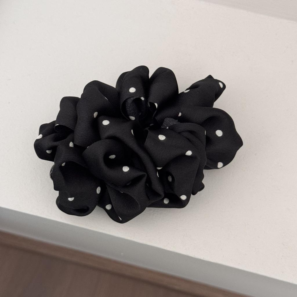 Pleated Cloud Bubble Hair Accessory Polka Dot Floral Grab Clip, Sweet Girl Atmosphere Banana Hair Clip