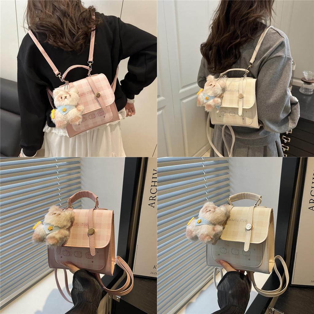 Minimalistischer PU-Schulterrucksack mit strapazierfähiger Naht für den täglichen Gebrauch