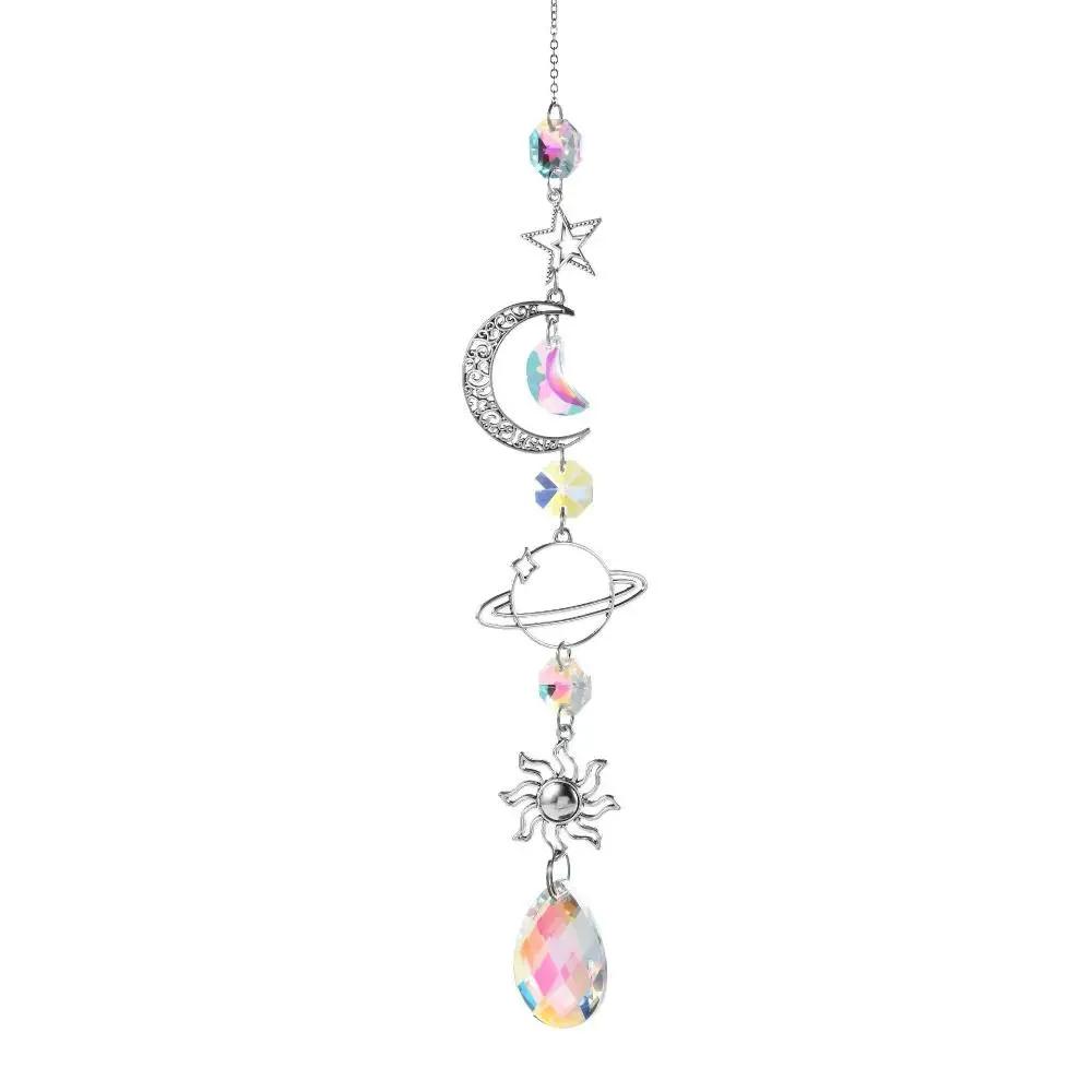 

Rainbow Maker Sun Catcher Home Garden Decor Sun Moon Planet Prisms Hanging Ornament Lamp Catching Hanging Ornament Gift (as the picture-71294-)-