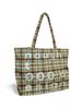 Nought 000 Design Check Shopper Bag / Green