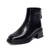 2025 Autumn and Winter Fashion Soft Leather Martin Boots Women's Temperament 100 New Models with Thick-soled British Style Velvet Small Bare Cotton Bo