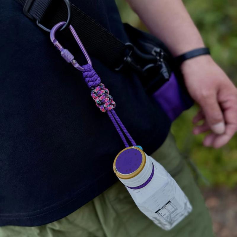 Portable Water Bottle Lanyard Backpack Pendant Keychain Travel Mountaineering Essential Water Bottle Buckle Hanging