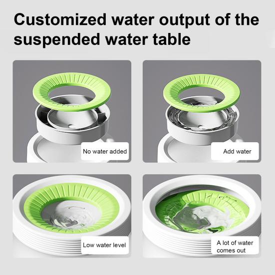 Pomalý dávkovač vody pro psy 1200 ml 600 ml Miska na vodu pro domácí mazlíčky proti rozlití Design s plovoucím diskem Bez nepořádku Dávkovač vody pro kočky psy