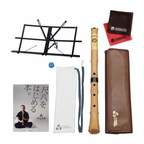 

(Shakuhachi original set) Yu DK-01 & tabletop music stand & instruction book ( How to start playing the Shakuhachi. ) & original cloth (gift wrappin