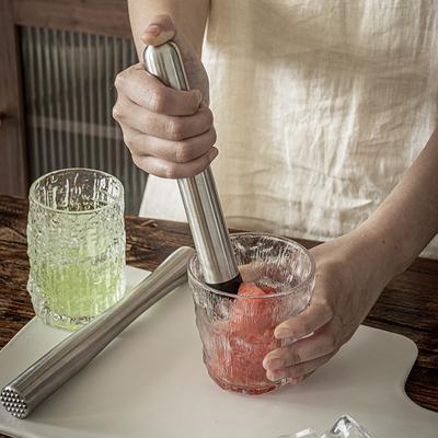 Stainless Steel Crushed Ice Juicing Stick Fruit Juicing Stick Beating Hand Lemon Tea Milk Tea Tool Hammer Crushed Ice Artifact