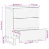 Bedside Chest in Brown 50 x 33 x 62 cm Solid Mango Wood