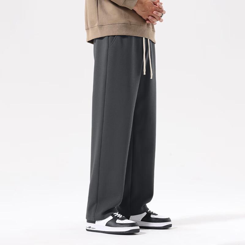 Fingercroxxit Men's Heavyweight Straight-Leg Casual Pants
