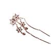 Purple Gold Long Snowflake Bridge Earrings, Simple And Elegant Temperament Rose Gold-Plated Earrings