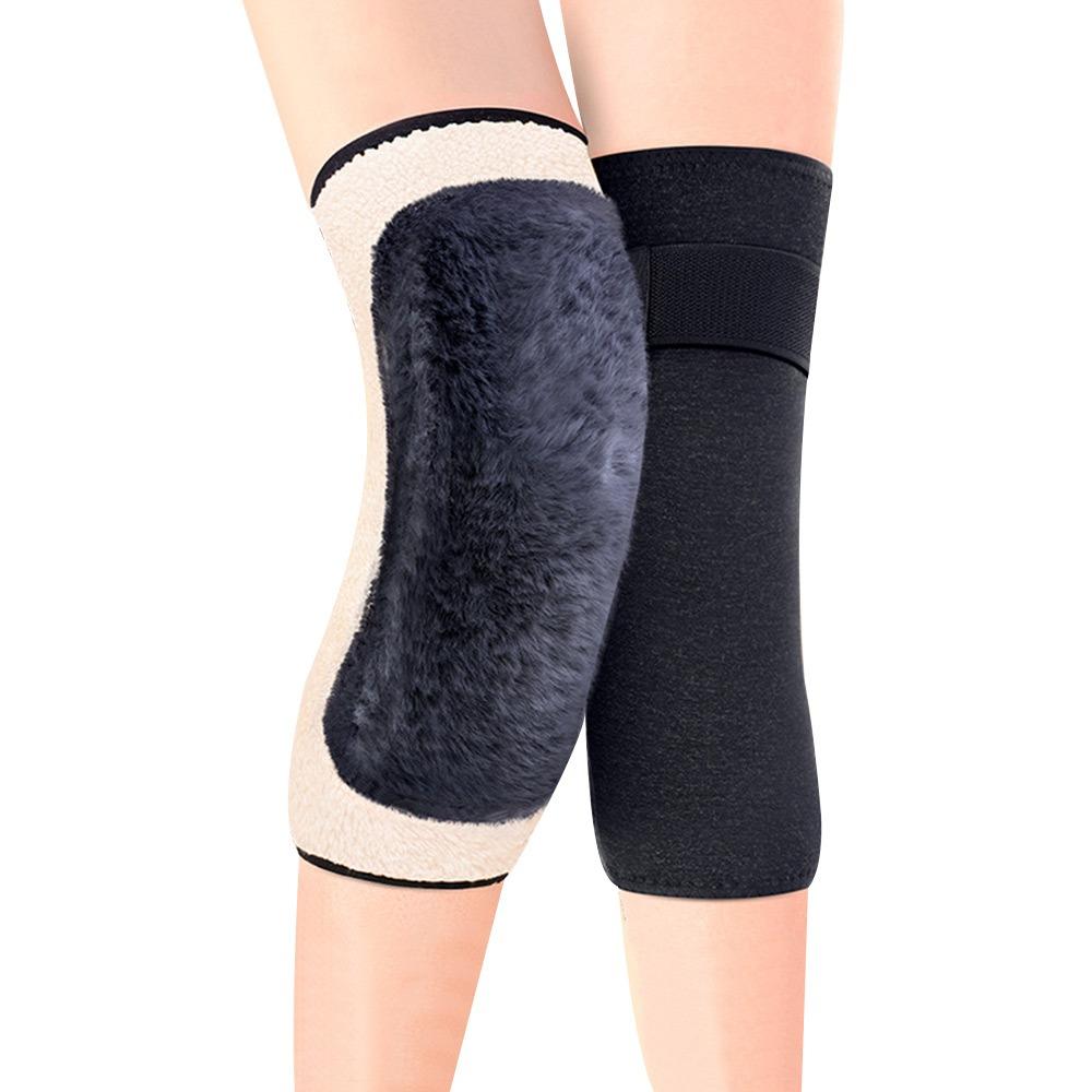 Plus Velvet Winter Knee Pads Universal Knee Support Durable Warm Knee Sleeve  Unisex
