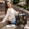 Gothic Skull Candle Pattern Tote Bag Casual Daily Outdoor Handbag Large Capacity All-match Handheld Bag