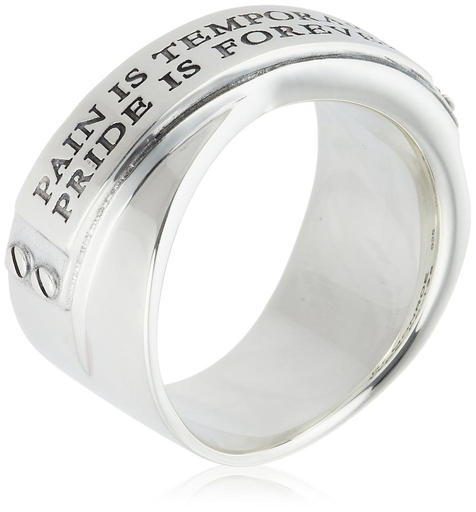 Monroe Message Cross Silver Japanese Size 14 Dr. Ring, 925, FC-138-SV-14,