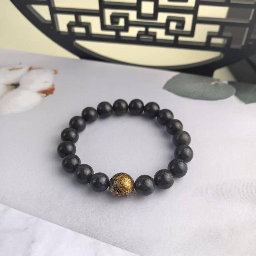 Mixed Incense Beads Bracelet with Lacquer Beads - Unisex Chinese National Style, Collectible Buddhist Beads, Hand-Playing Bracelet