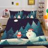 Christmas Printed Bed Cover King Size Polyester Home Textiles Teens Girl Cartoon Superior Bedroom Decor