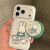 Miffy Is Suitable for Apple 16promax Mobile Phone Case 15plus Magnetic Suction 14 Bracket 13pro Skin Feeling 16e Creative 17.
