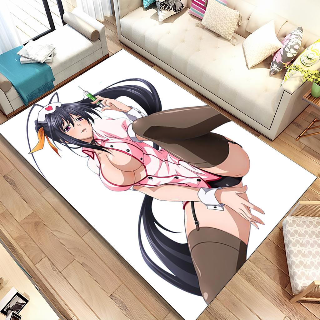 Sexy Girl High School DxD Anime Area Rug,Carpet for Home Living Room Bedroom Sofa Doormat Decor,kids Non-slip Floor Mat Gift