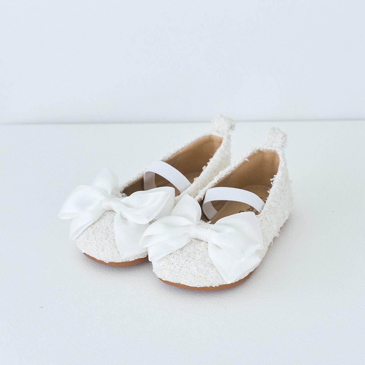 

[BABYZZAM] Дівчачі Французька стрічка Балетки Білі, BB434, 7000030107, Популярне корейське взуття 200