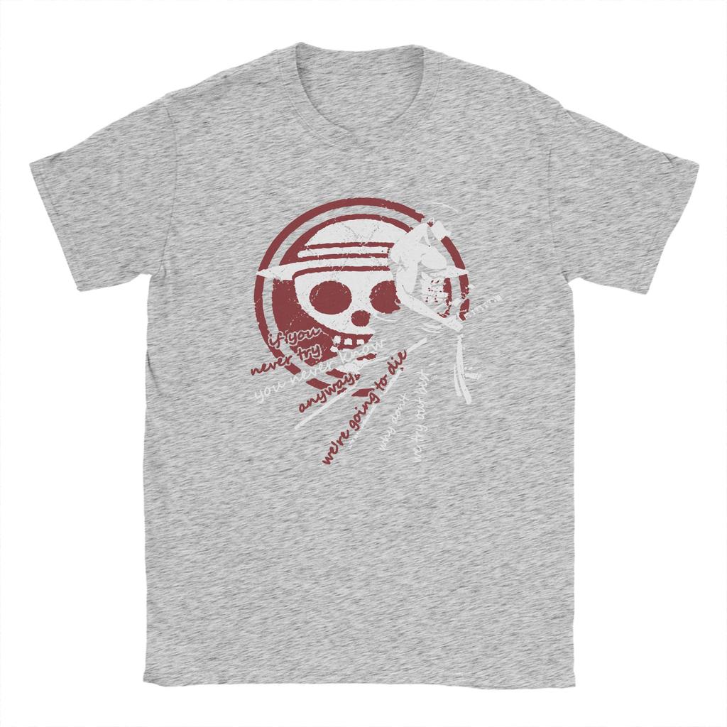 Zoro Ones Pieces T Shirts for Men Cotton Novelty TShirt Crew Neck Anime Tees Short Sleeve Clothes Gift