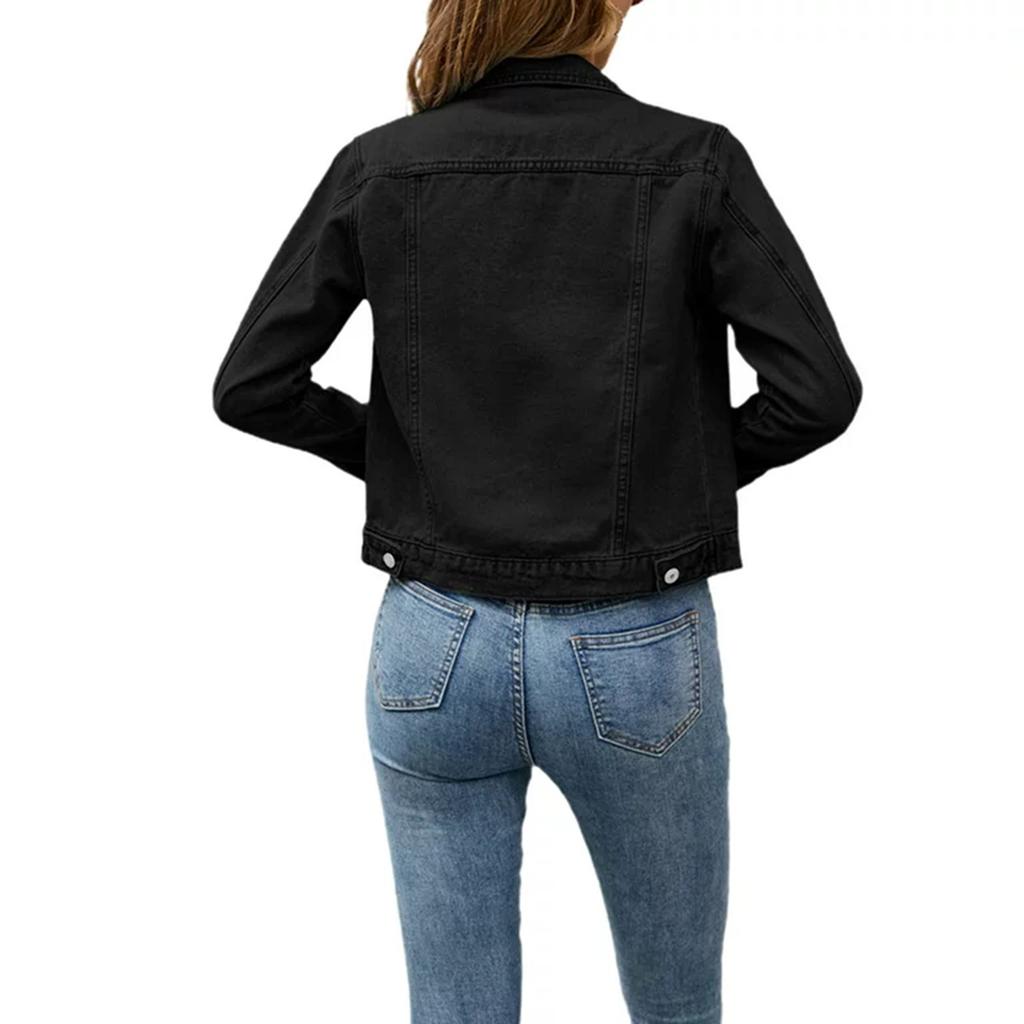 Fashion Jacket Women's Casual Slim Slimming Denim Jacket Blouse Top With Pockets
