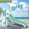 Convenient Lounge Chair Cover, Microfiber Towel for Poolside And Garden Use