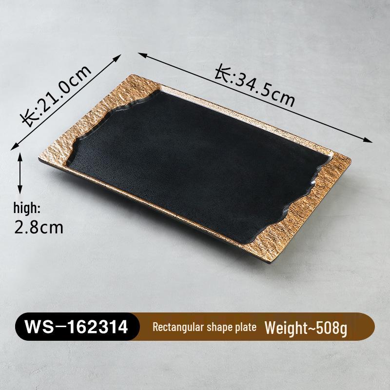 Melamine Imitation Porcelain Hot Pot & BBQ Plate with Handle