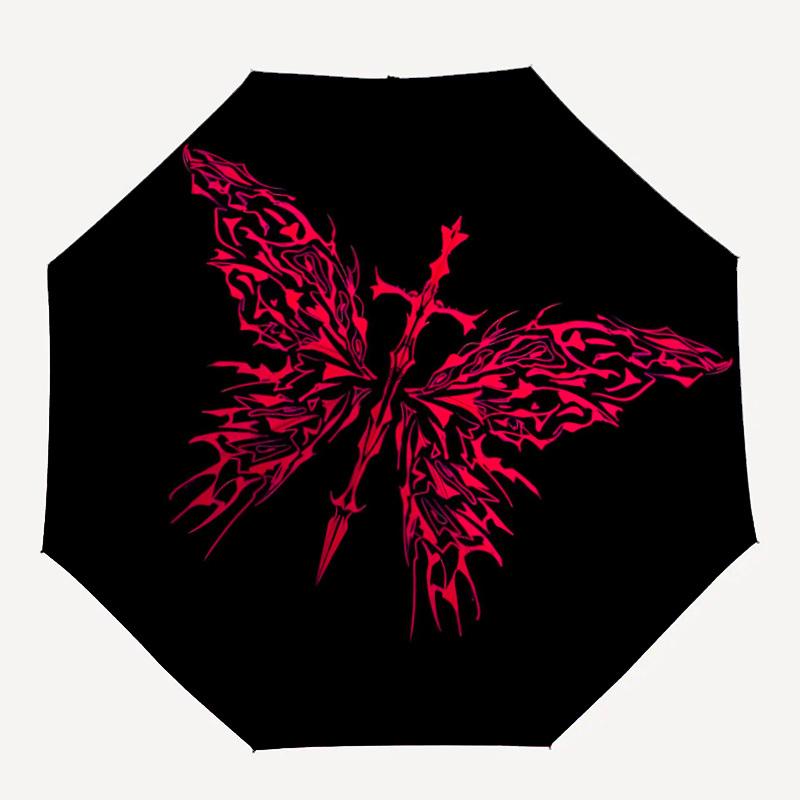 

1pc Butterfly Sword Automatic Open/Close Umbrella, Windproof, Folding Compact Umbrella with Lightweight Design for Women/Men033