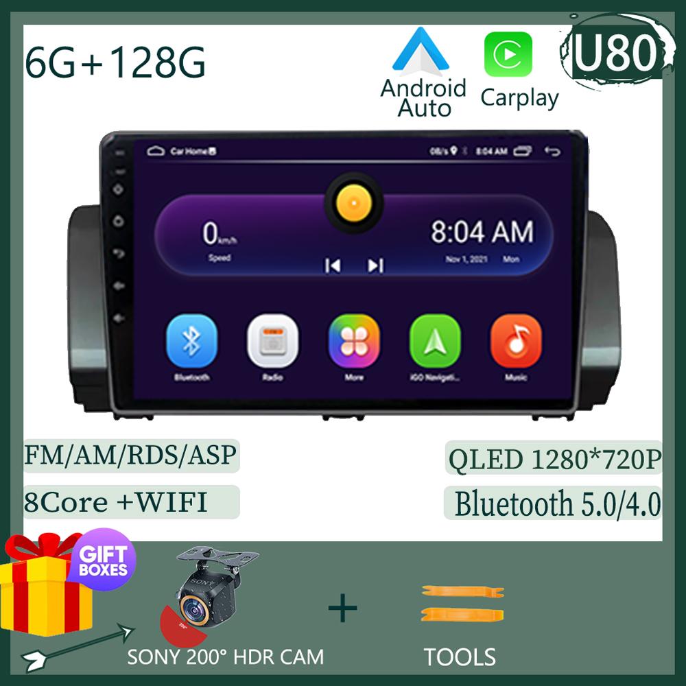 Android 14 For Renault Sandero 2021 Car Carplsy Radio Screen  Multimedia Video Player Navigation Stereo GPS CPU HDR QLED NO 2DIN