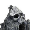 Aquatic Skull Mountain Decor, Cave Ornament Stone Scenery for Aquarium Fish Tank