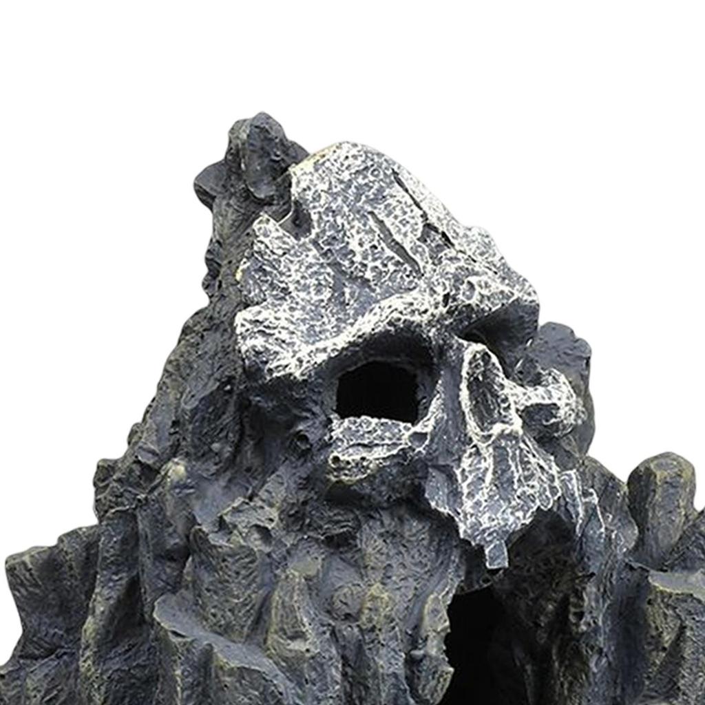 Dekor Aquatic Skull Mountain Dekor, jeskynní ozdoba kamenná scenérie pro akvárium akváriových ryb