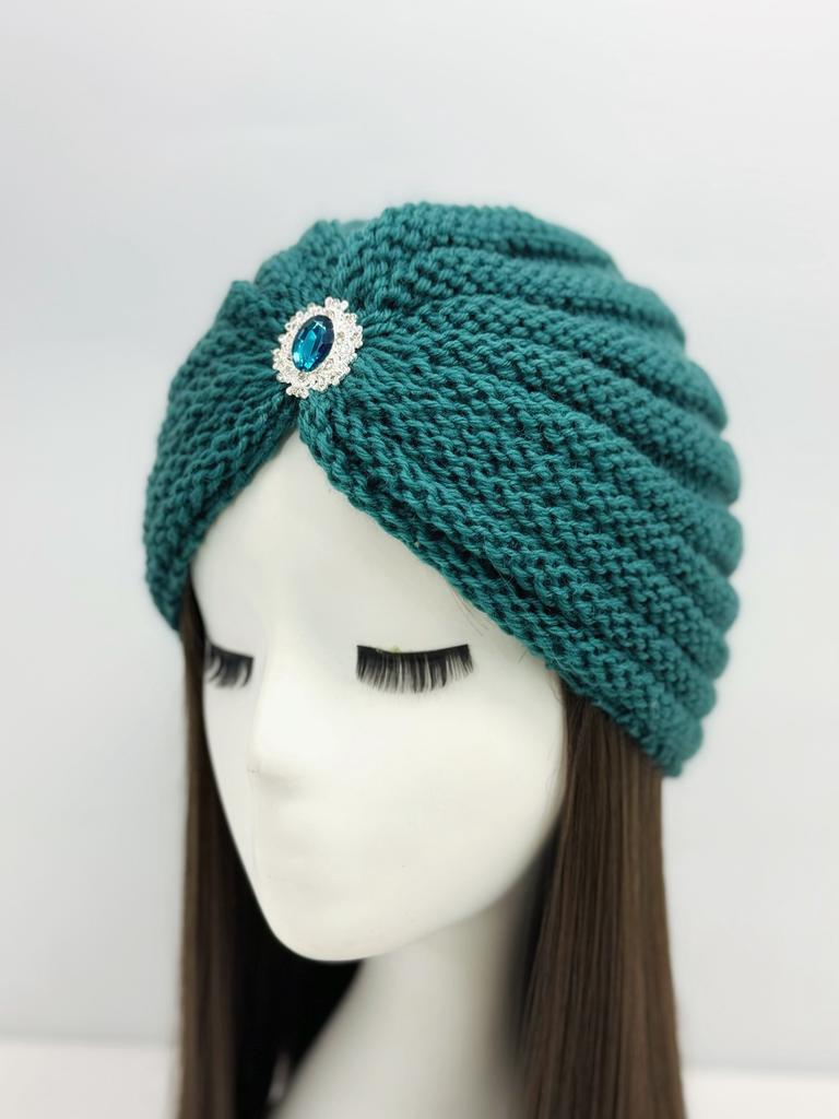 Autumn and winter women's wool hat knitted hat shows a small face Xinjiang hat Arabian hat fashionable warm and breathable