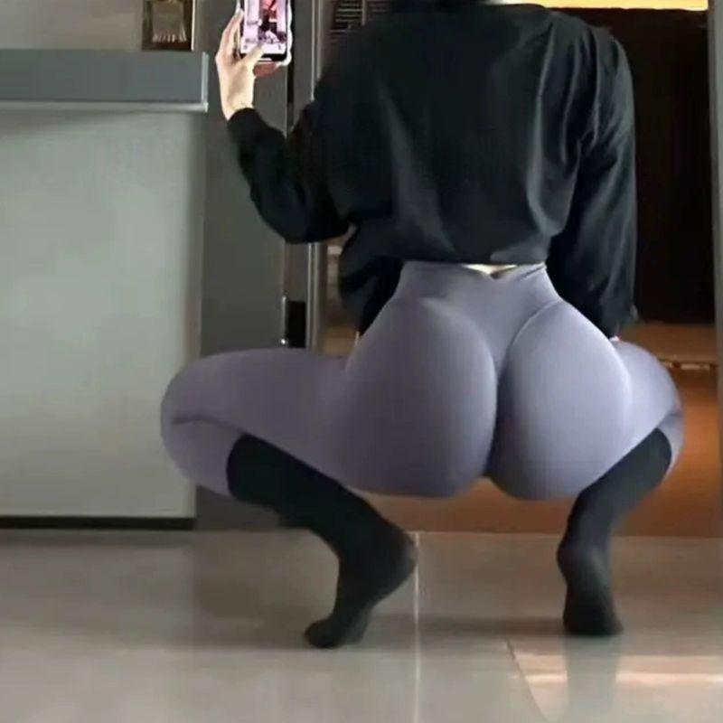 Really Show Off Your Butt! European and American Style Three-Section Waist New Peach Butt-Lifting Tight Yoga Pants Sports Fitness Long Pants for Women