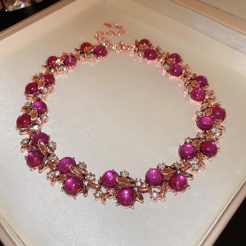 

Винтажное роскошное колье-подвеска в виде капли с бриллиантом для женщин - Придворный стиль, высококлассный ретро-дизайн