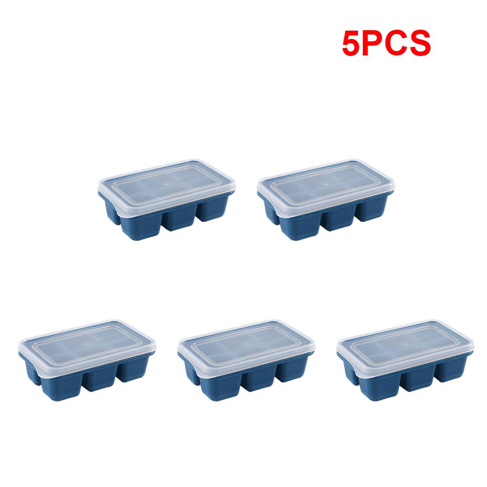 DIY Ice Cube Trays with Lids Silicone Ice Cube Square Molds PP Material Ice Cube Molds for Whiskey Cocktails Mold Accessories