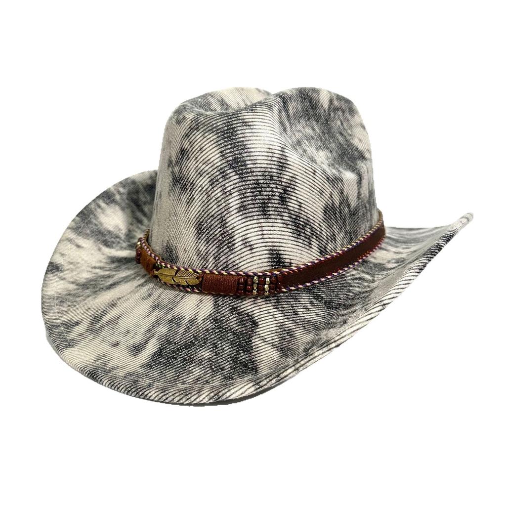 American Style Top Hat Retro Ethnic Style Western Cowboy Hat Retro Crack Felt Hat Tibetan Men'S And Women'S Hats