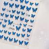 Shiny Jelly Butterfly Charming Golden Gradient Bowknot 5D Self Adhesive Nail Art Sticker Flower Petal Rhinestone Manicure Decals