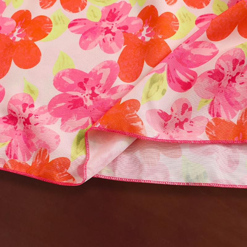 Neues 2025 Sommer-Trägerkleid für Mädchen Kinder Mode Druckkleider Strandurlaubsstil