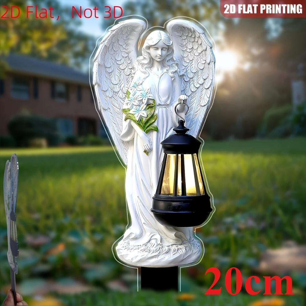 

Прекрасный ангел, 2D плоский акрил, садовая табличка, подходит для улицы, газона, свадеб, подарков, декоративных горшечных растений, Рождества, Хэллоуина