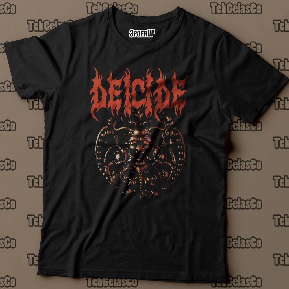 Deicide Винтажная футболка Металлическая музыка Черная футболка Унисекс футболка XXXXL