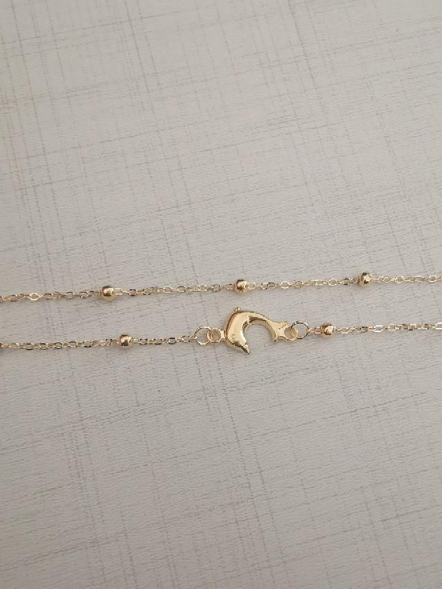 

Богемский двухслойный серебряный браслет на ногу с дельфином - Модное пляжное украшение для ног J001 золотой