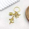 Antique Gold Western Cowboy Hat & Boots Keychain Pendant