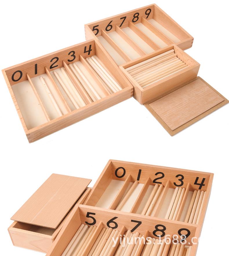 Montessori Kindergarten Spindle Box Educational Math Toy