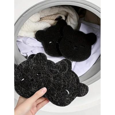 1/2pcs Laundry Ball Washing Machine Lint Catcher Bear Shape Pet Hair Remover Reusable Clothes Sofa Cat Dog Hair Cleaning