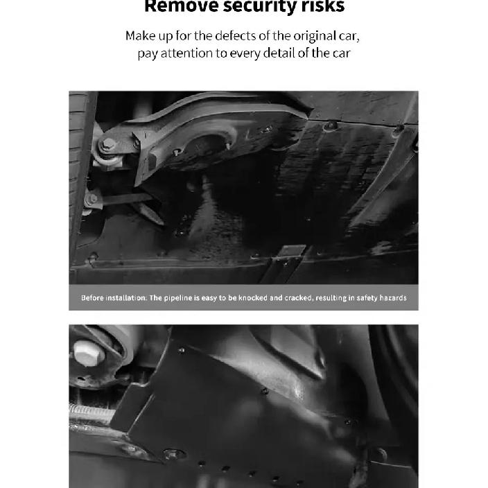 Car Chassis Coolant Pipe Guard Lower Guard Plate Chassis Protection Cooling Duct Cover For Tesla Model 3 Model Y Car Accessories