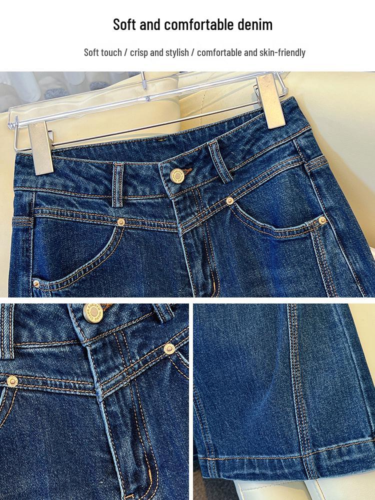 Damen Retro High-Waist Locker geschnittene Plus Samt Jeans, Winter 2026 Denim Weite Hosen.