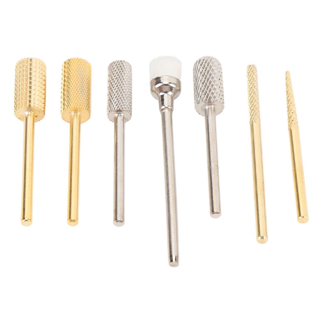 7pcs Nail Drill Bits Sets Polish Removal Nail Grinding Head Electric Manicure Nail File Bit for Acry