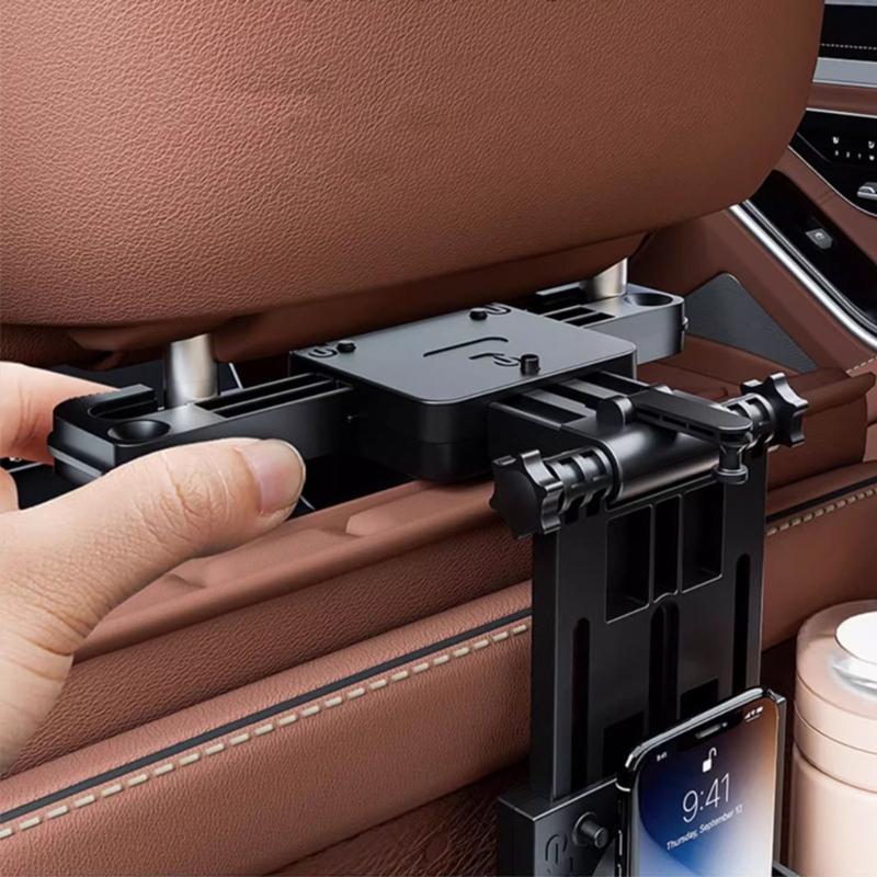 Portable Vehicle Dining Board Quick Fold Designs Foldable Table for Rear Seats Secure for Laptops Plates Travel Use