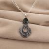 Green Tourmaline Gemstone 925 Sterling Silver Women Jewelry Pretty Oxidize Pendant 1.8" CP-45-14